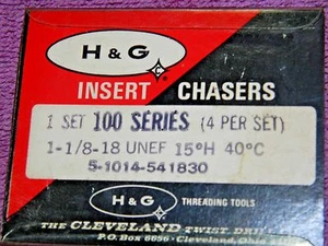 H & G CLEVELAND TWIST DRILL 100 SERIES 1 1/8 - 18 UNEF THREAD CHASER SET - Picture 1 of 2