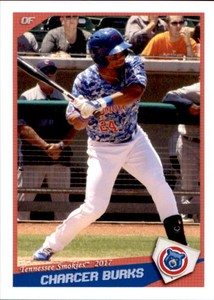 2017 Tennessee Smokies Grandstand 7 Charcer Burks Houston Texas TX Baseball Card