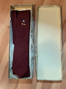 Mickey Mouse Solid Burgundy Tie - Picture 1 of 1