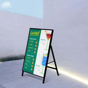 Caja de luz LED soporte para letreros de exhibición en negro para cartel de película exhibición publicitaria - Imagen 1 de 22