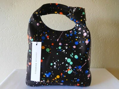 Nuevo Bolso Hobo Loeffler Randall MINI Estampado de Salpicaduras de Pintura de Nudo Foto 1 de 4