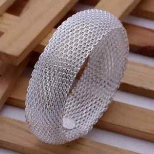 EDLES Armband 925 SILBER massiv Armkette Ring breiter ARMREIF Armzange Zirkonia - Bild 1 von 5