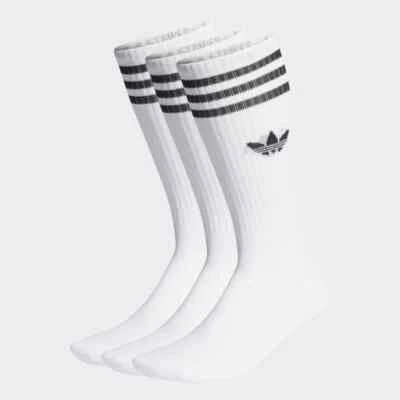 Adidas Originals Cushioned 3-Stripes Crew Sock Unisex Socks 3 Pack White - Image 1 of 2