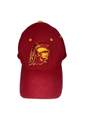 USC Trojans Hat Fitted Adult Medium Large Red Yellow Logo NCAA Football Mens Cap - Image 1 of 4