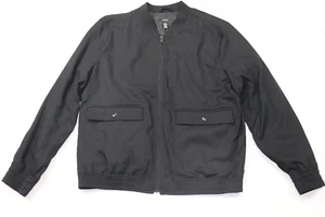 Chaqueta de bombardero con textura para hombre Alfani negra - Imagen 1 de 2