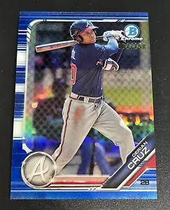 2019 Bowman Chrome Draft #BDC-52 Derian Cruz Blue Refractor /150 Braves - Picture 1 of 2