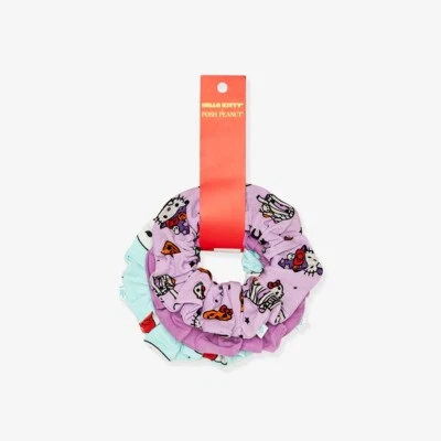 Posh Peanut Hello Kitty 👻 Halloween Purple Monsters Ghost Hair Scrunchies Set - Image 1 of 4
