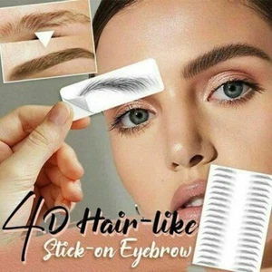 Eyebrow Tattoo Real Look Sticker False Eyebrows Waterproof Stick On 4D Make Up - Picture 1 of 22