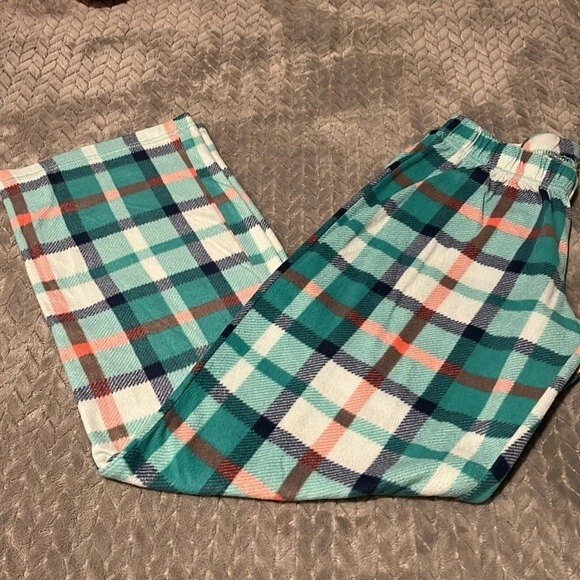 Flirtitude Juniors Pajama Bottoms Green Plaid Medium - Image 1 of 4