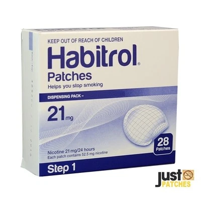STEP 1 HABITROL TRANSDERMAL NICOTINE PATCH 21 mg (3 box 84 patches) 01/2027 - Image 1 of 3