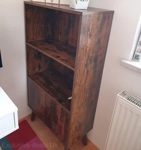 Vintage Bookcase Shelving Storage Furniture Retro Display Unit Stand Cabinet - Picture 1 of 7