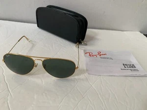 Vintage Ray Ban B & L 62 14 Aviator Sunglasses With Case Amazing Condition - Picture 1 of 11