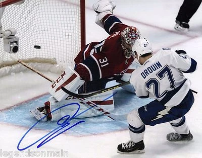 Foto firmada por Jonathan Drouin Tampa Bay Lightning 8x10 certificado de autenticidad LOM (PH2398) Foto 1 de 2