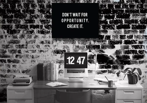 Don't wait for opportunity create it Canvas Print Motivation inspiration success - Picture 1 of 1