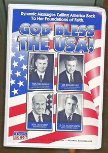 God Bless The USA! Quayle, Lee, Kemp, North 4 Cassette Tapes Set There's Hope! - Imagen 1 de 3