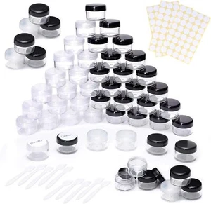 WUERQIE 100 Pezzi 5ml Vuoto 50pz Trasparente 50pz Noir, Nero-Trasparente - Foto 1 di 13