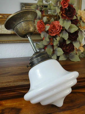 AURUM DE43541249 Deckenlampe Jugendstil Hängelampe Antik Messing Deckenleuchte Glas Art déco Edel