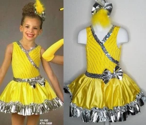 Pocket Full Of Sunshine Child X-Small Dance Costume Leotard & Tap Skirt New - Picture 1 of 6