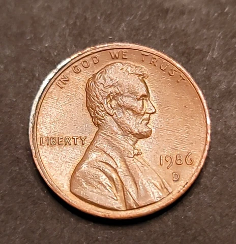1986 D Penny-Double Rim- 🪙 Cover