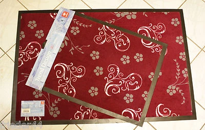 Schmutzfangmatte Sauberlaufmatte TrendDesign 2 Stück Ornament beere Türmatte - Bild 1 von 3