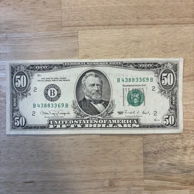 Old 50 Dollar Bill (1990) - Image 1 of 2