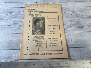 CLARA ADAMS SIGNED RARE COIN JOURNAL & HOBBY NEWS 1936 HINDENBURG ZEPPELIN - Bild 1 von 5