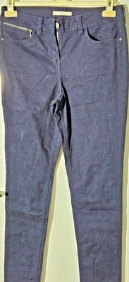 George size 12 ladies navy blue jeans 5 pockets tapered leg - Image 1 of 4