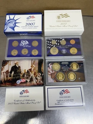 2007 S United States Mint Proof Set 14 Coin W/ COA - Image 1 of 4