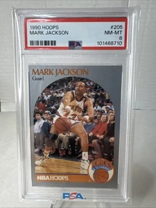 1990 NBA Hoops Mark Jackson #205 (mit Menendez Brothers) PSA 8 NM Fresh Slab - Bild 1 von 4
