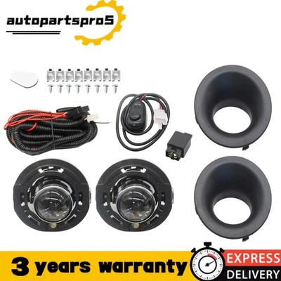 Lamps+Wiring+Switch Kit Clear Lens PAIR For 2015-2022 Dodge Challenger Fog Light - Image 1 of 4