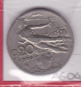 A604: Moneta Coin Vittorio Emanuele III - 20 Centesimi 1920 Libertà - Picture 1 of 1