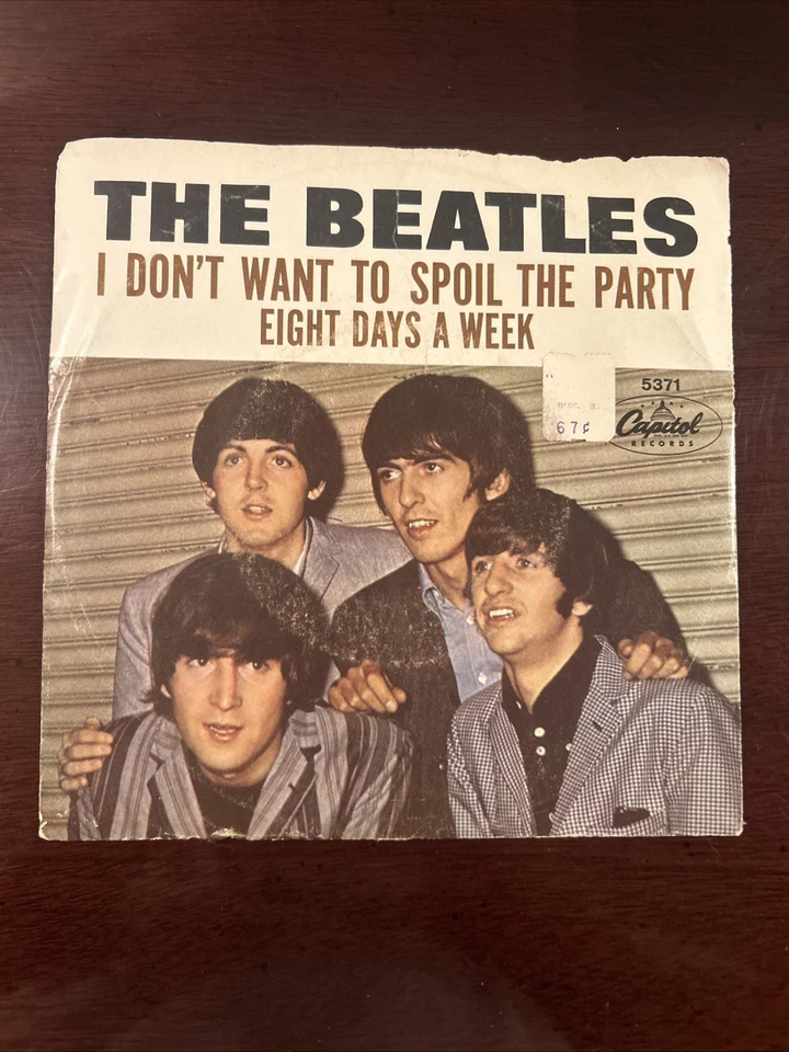 The Beatles Eight Days A Week /I Don’t Want To Spoil 45 RPM W/Orig Sleeve 1965 Foto 1 de 4