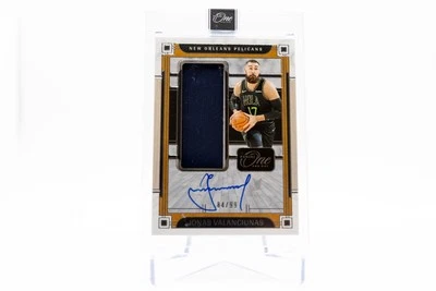 Jonas Valančiūnas 23-24 Panini One and One Jumbo Auto Patch #84/99 Pelicans - Image 1 of 2