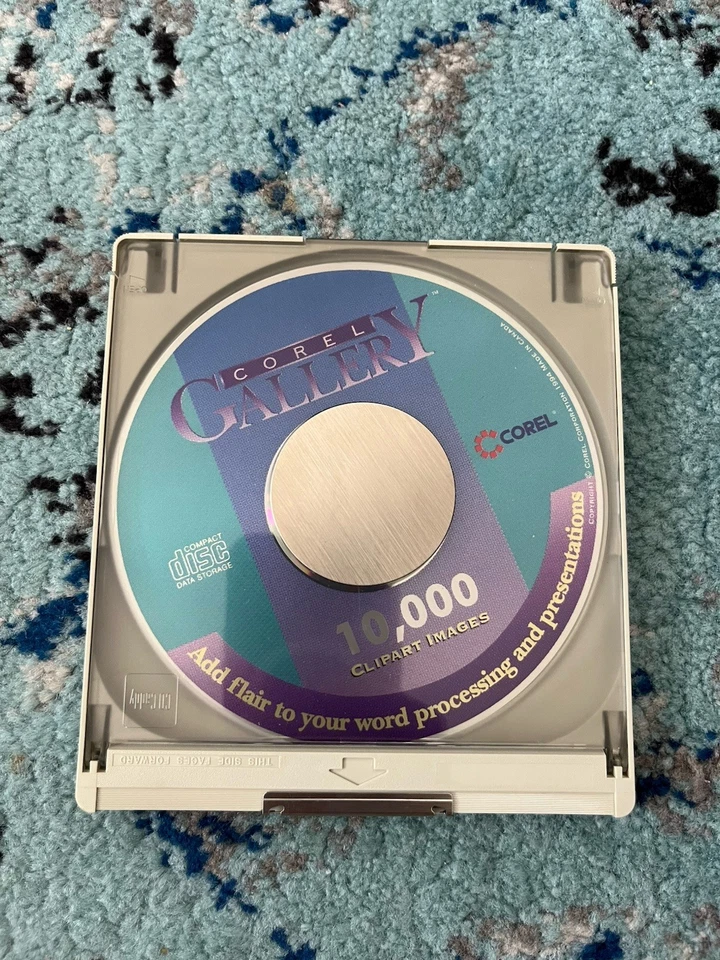 Vintage 1994 Corell Gallery 10,000 Clipart Images CD-ROM Windows - Disk Only - Image 1 of 1