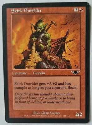 MTG Magic The Gathering Card Skirk Outrider Creature Goblin Red Legions - Image 1 of 2