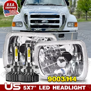 2x 7x6" LED Sealed Headlights High/Low fit for Ford F650 2000-2015 F750 Trucks - Picture 1 of 11