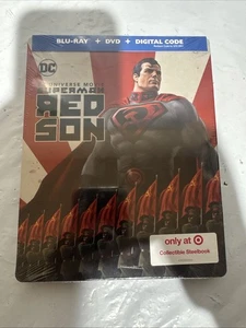 Superman Red Son STEELBOOK BluRay + DVD+ Digital (EXP)?   Animated - SEALED - Picture 1 of 9