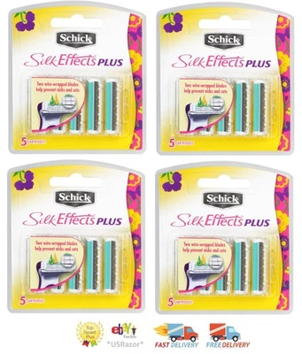 20 cartuchos de recarga de cuchillas de afeitar Schick Silk Effects Plus para mujer 10*2 Foto 1 de 3