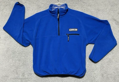 Pearl Izumi Mens Med 1/4 Zip Blue Fleece Pullover Jacket Cycling Warm Up Cover - Image 1 of 4