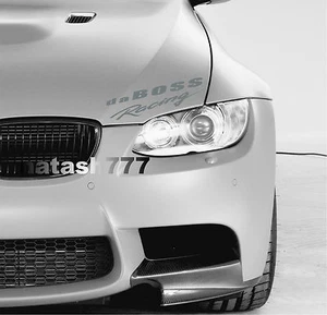 da BOSS Racing Vinyl Calcomanía Pegatina Sport Performance Car Truck SUV logotipo PLATA - Imagen 1 de 1
