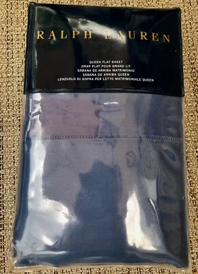 RALPH LAUREN 624 SOLID SATEEN QUEEN FLAT SHEET ~ ROYAL PEACOCK - Image 1 of 3