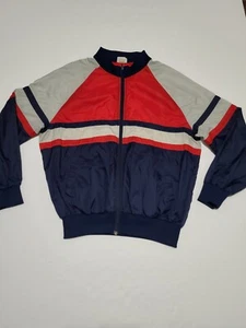 (#C) Vintage Adidas Track Jacket Men's XL Red / Blue Windbreaker Full Zip - Picture 1 of 6