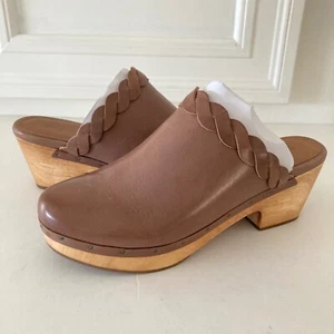 Frye Mille Braided Leather Mule Heeled Clogs Tobacco/Brown Sz 10 - Bild 1 von 7
