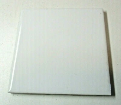 1 azulejo de pared Mannington MCT EE. UU. 4-3/8" cuadrado Everest años 90 cerámica blanca brillante de colección Foto 1 de 4