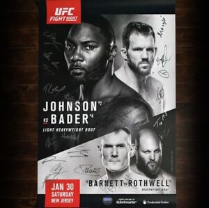 UFC Fight Night Fox 18 Autographed Poster, SBC, Bader, Anthony Johnson, 035/125
