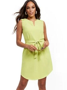 New York & Company Button-Accent Belted Shirtdress size: XSmall - Picture 1 of 3