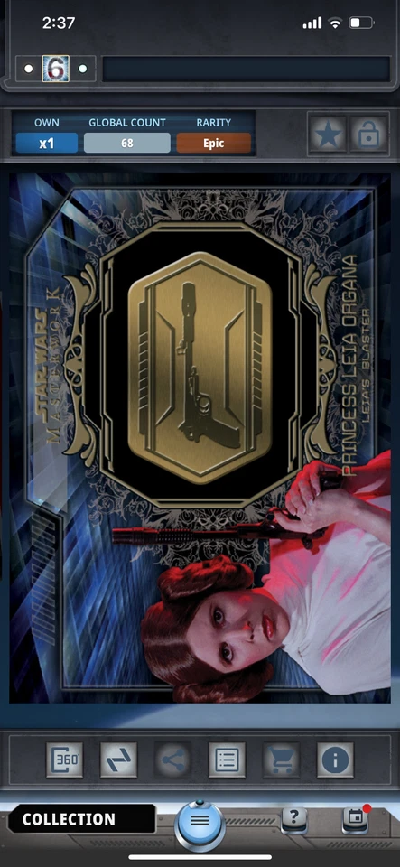 Star Wars Card Trader Leia Medallion Gold - Image 1 of 1