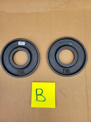 1.25 Lb VINTAGE IVANKO OLYMPIC WEIGHT PLATES 1 1/4 used 1 1/4lb Used - Image 1 of 4
