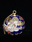 Unique Cloisonne style Ornament Shades of Blue, Gold Stars. With Box