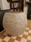 Vintage Bay Swiss Australia Aegean Large 26x23x13cm Oval Mosaic Vase 